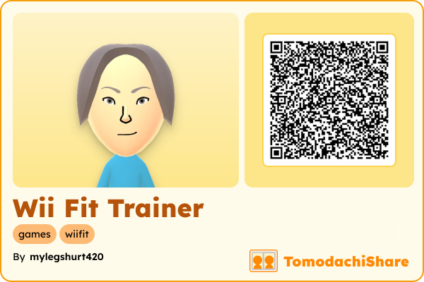 Wii Fit Trainer, a female Mii  with tags: games, wiifit