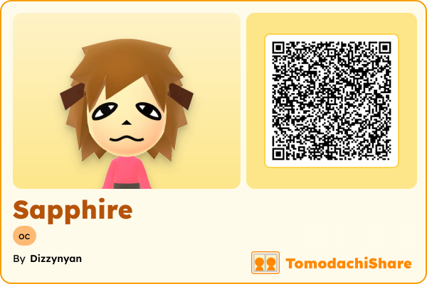 Sapphire, a male Mii  with tags: oc
