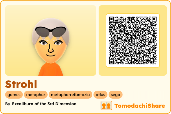 Strohl, a male Mii  with tags: games, metaphor, metaphorrefantazio, atlus, sega