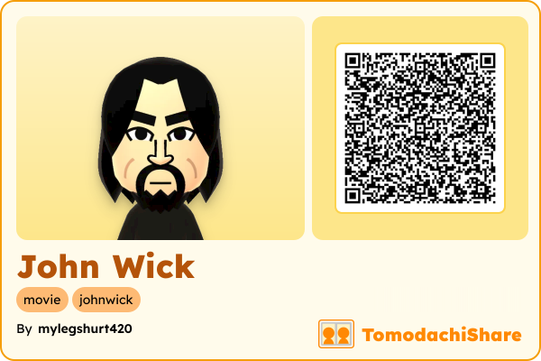 John Wick, a male Mii  with tags: movie, johnwick
