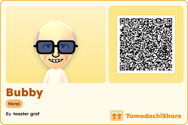 Bubby, a female Mii  with tags: hlvrai