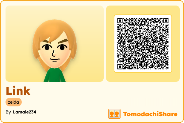 Link, a male Mii  with tags: zelda