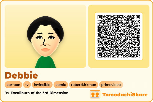 Debbie, a female Mii  with tags: cartoon, tv, invincible, comic, robertkirkman, primevideo