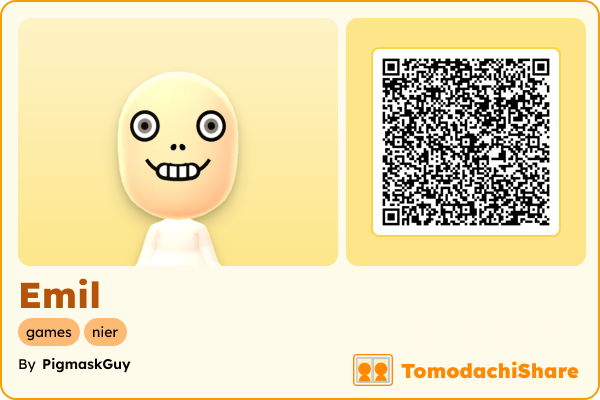 Emil, a female Mii  with tags: games, nier