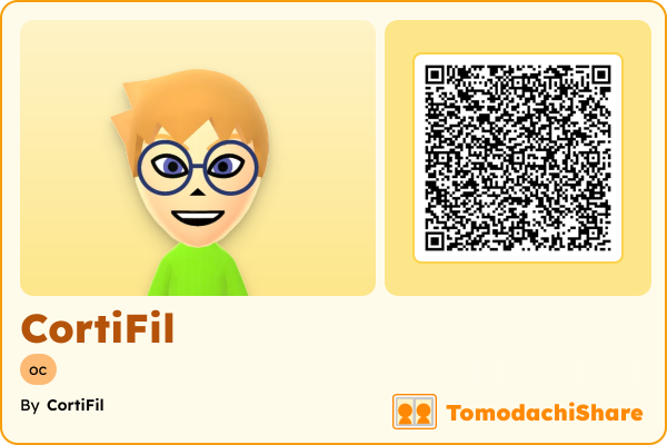 CortiFil, a male Mii  with tags: oc