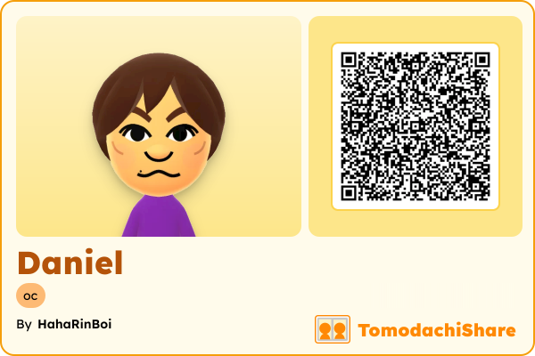 Daniel, a male Mii  with tags: oc